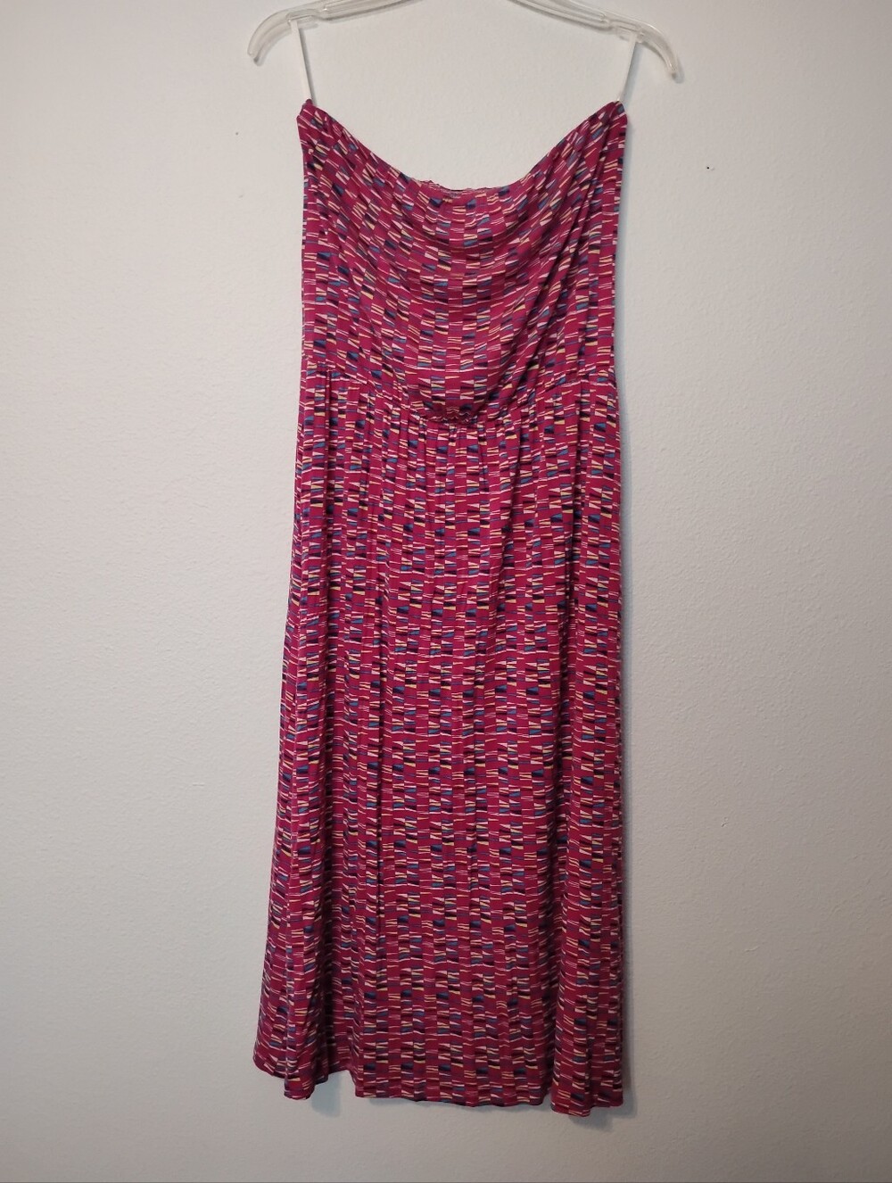 NWOT Attention Multicolored Sleeveless Tube Midi Dress